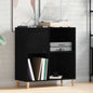 Mueble para discos de vinilo Roble Negro 84,5 x 38 x 89 cm