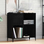 Mueble para discos de vinilo Roble Negro 84,5 x 38 x 89 cm