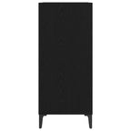 Mueble para discos de vinilo Roble Negro 84,5 x 38 x 89 cm