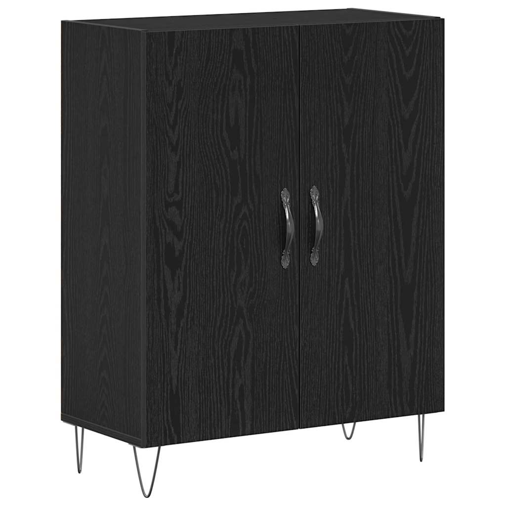 Aparador Roble Negro 69,5 x 34 x 90 cm Madera de ingeniería