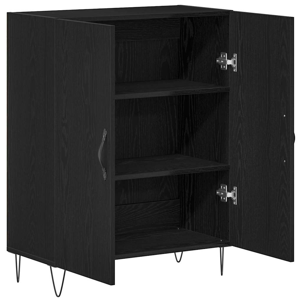 Aparador Roble Negro 69,5 x 34 x 90 cm Madera de ingeniería