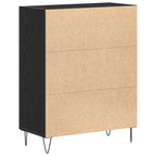 Aparador Roble Negro 69,5 x 34 x 90 cm Madera de ingeniería