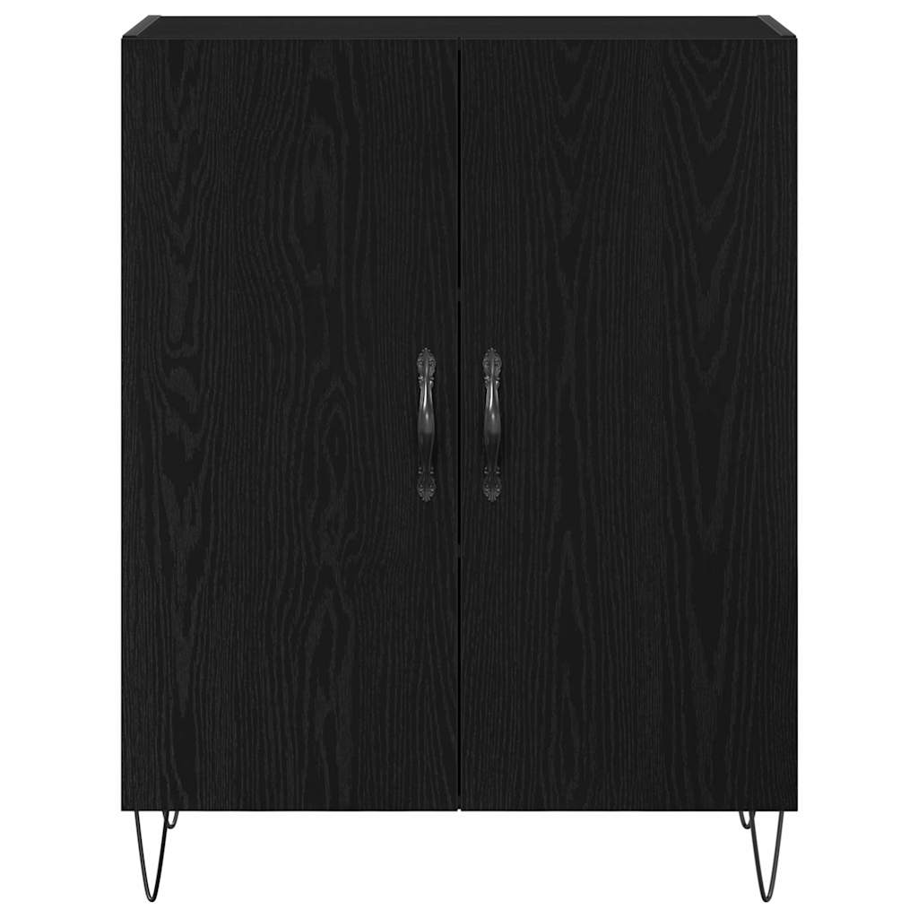 Aparador Roble Negro 69,5 x 34 x 90 cm Madera de ingeniería