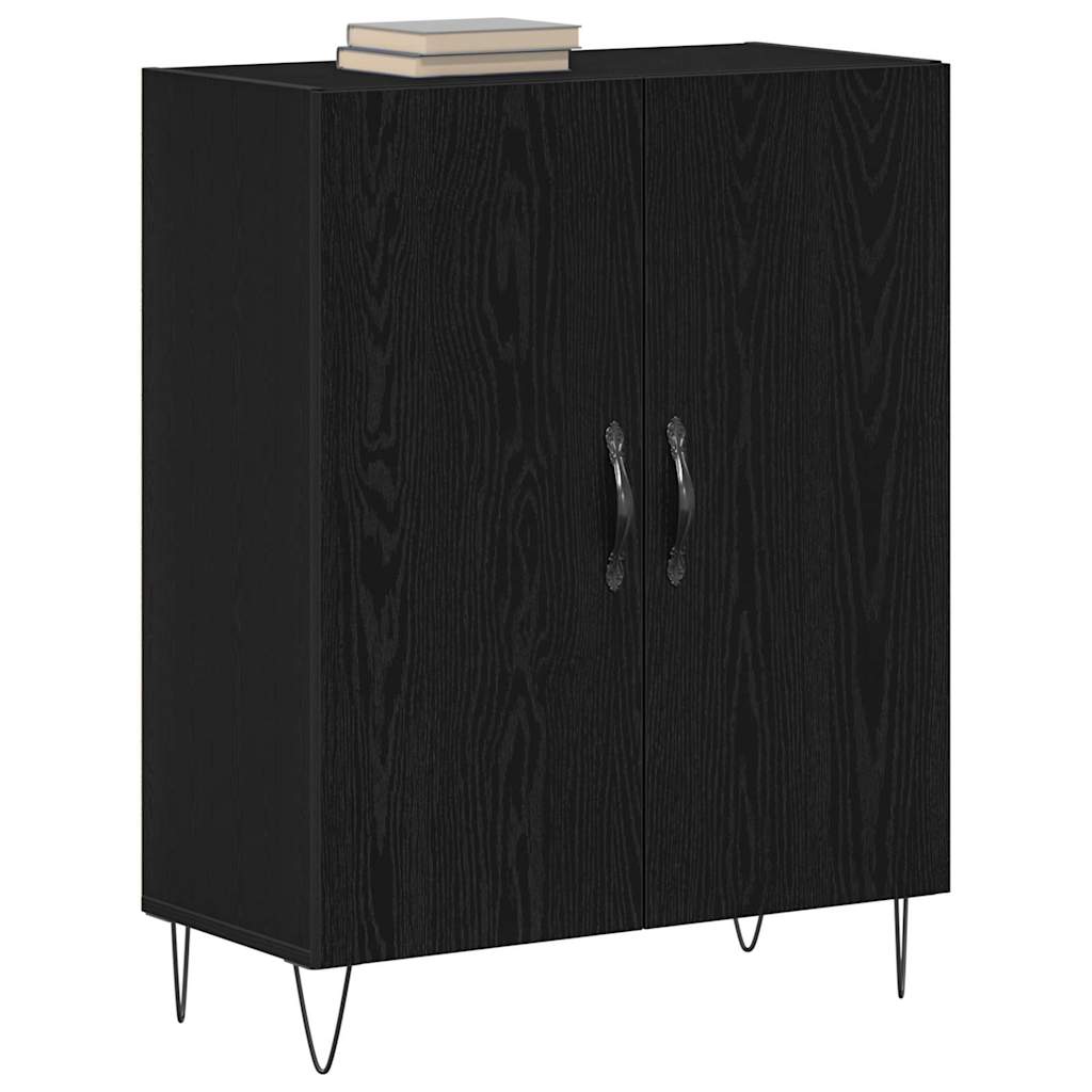 Aparador Roble Negro 69,5 x 34 x 90 cm Madera de ingeniería