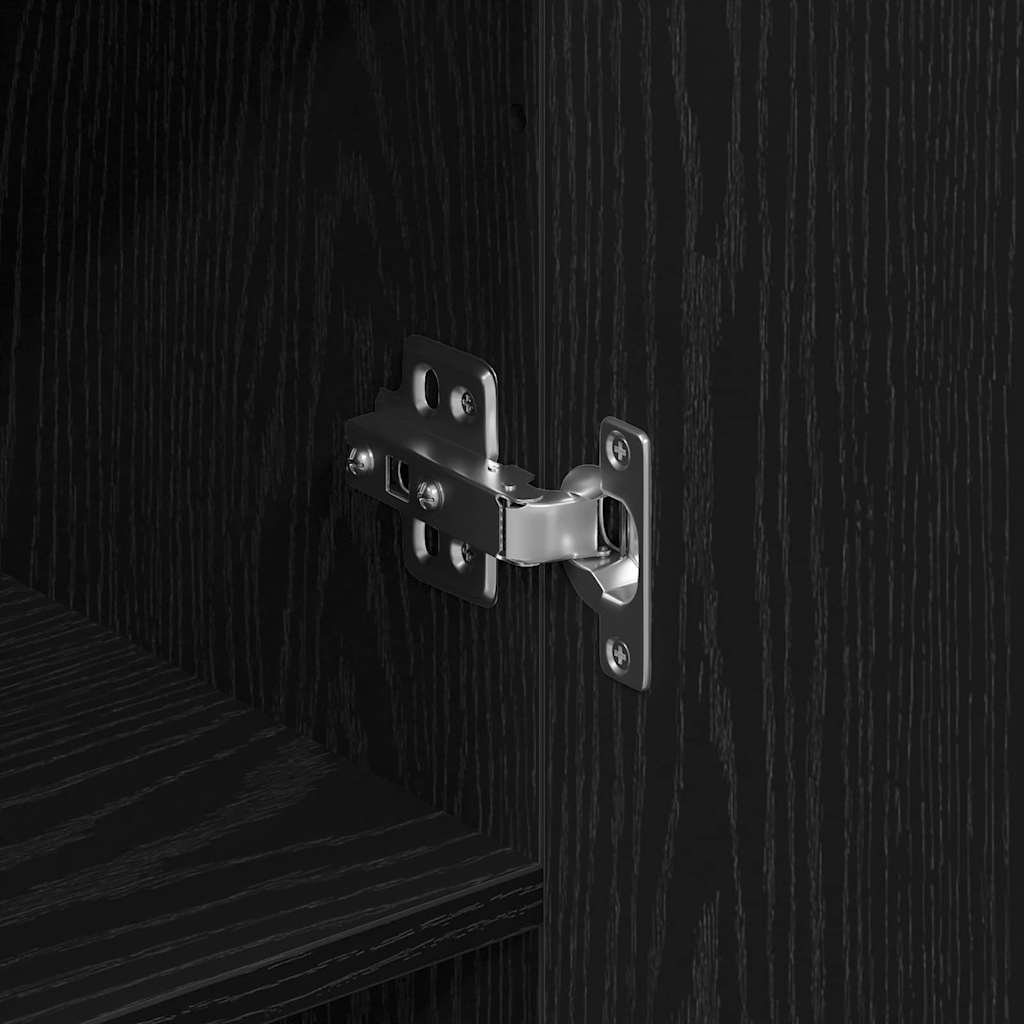 Vitrina Roble Negro 69,5 x 34 x 90 cm Madera contrachapada