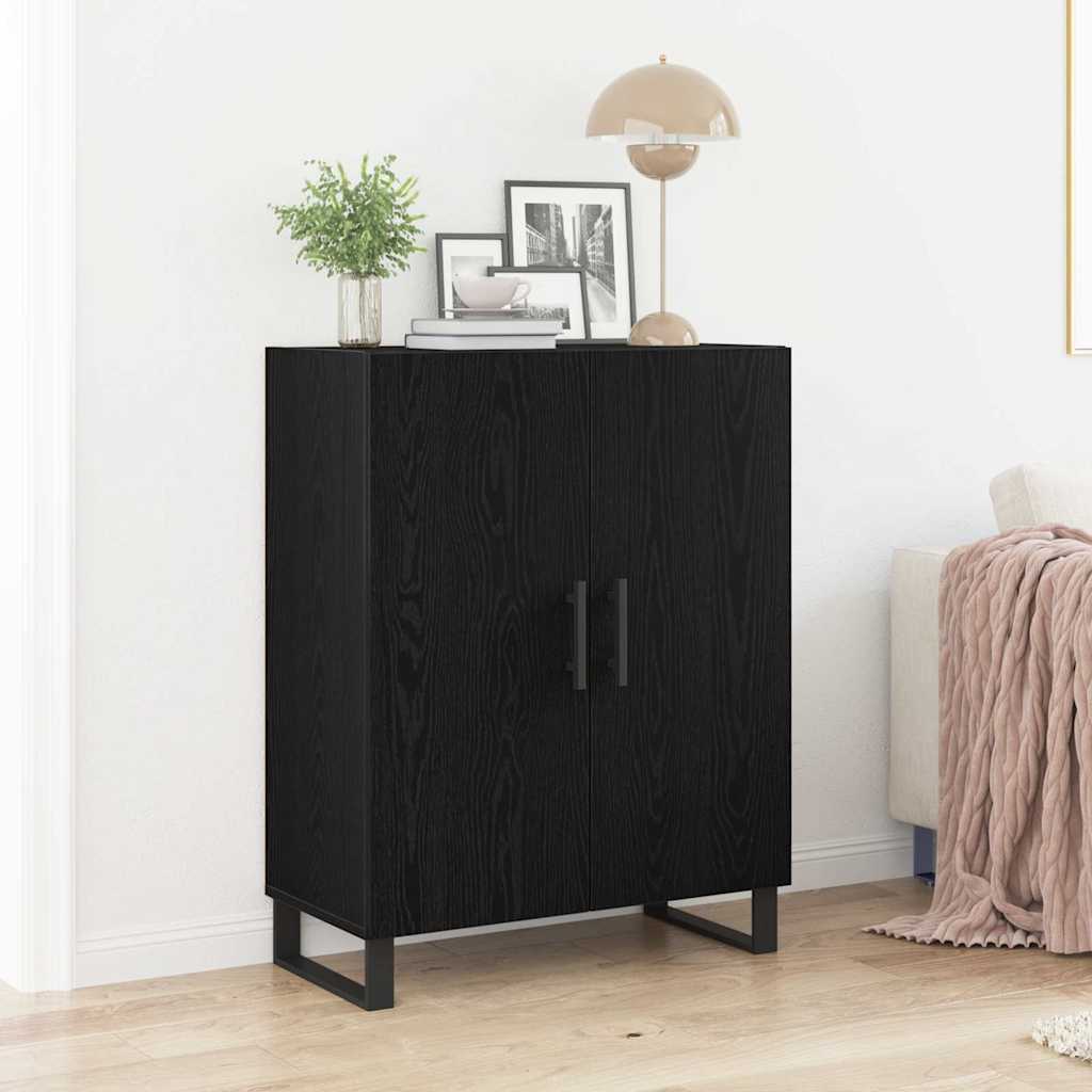 Vitrina Roble Negro 69,5 x 34 x 90 cm Madera contrachapada
