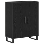 Vitrina Roble Negro 69,5 x 34 x 90 cm Madera contrachapada