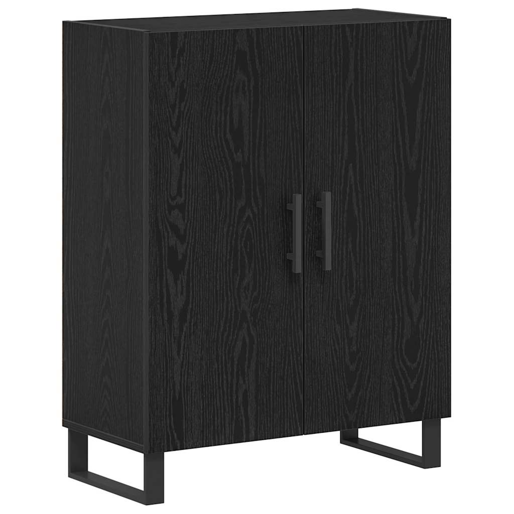 Vitrina Roble Negro 69,5 x 34 x 90 cm Madera contrachapada