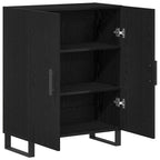 Vitrina Roble Negro 69,5 x 34 x 90 cm Madera contrachapada