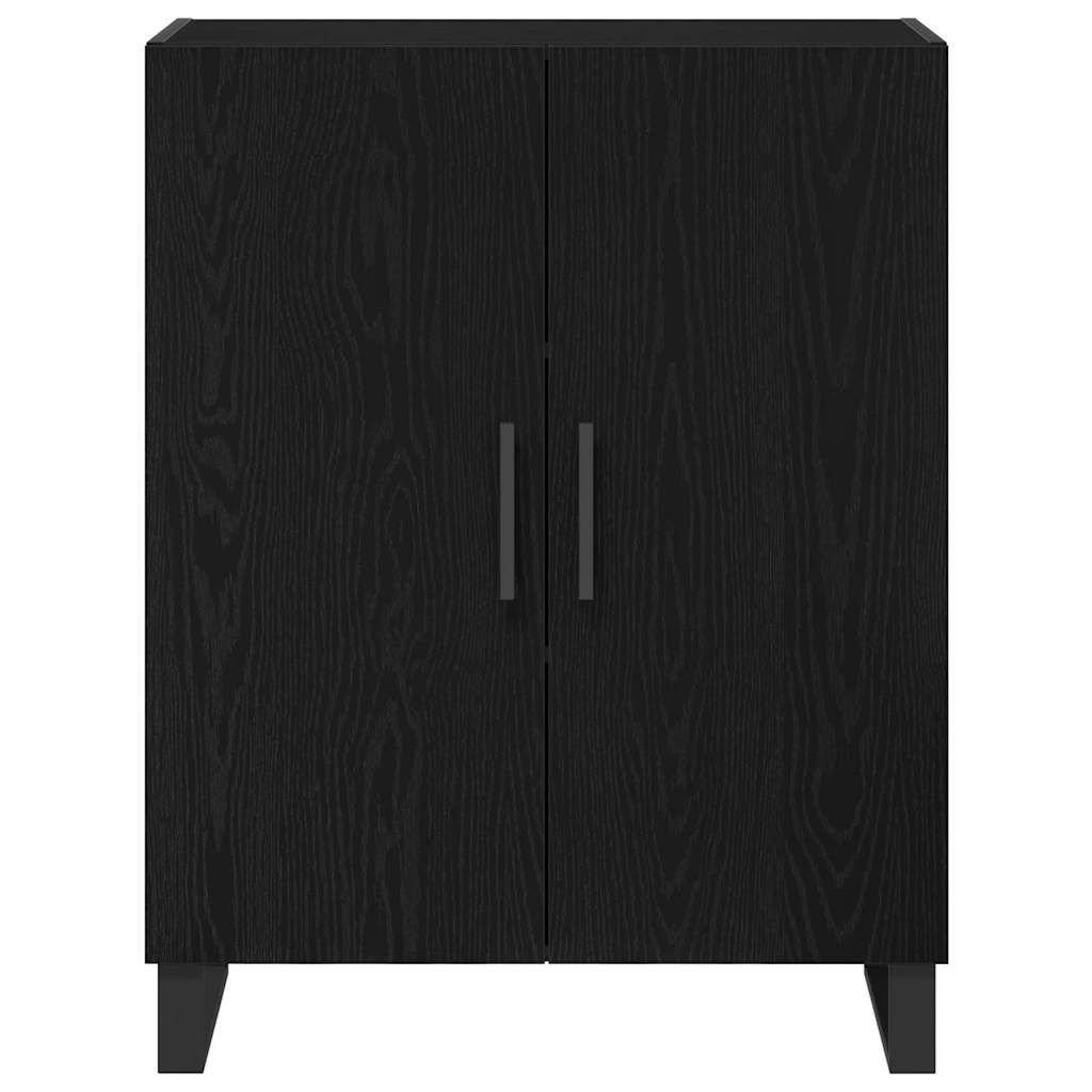 Vitrina Roble Negro 69,5 x 34 x 90 cm Madera contrachapada