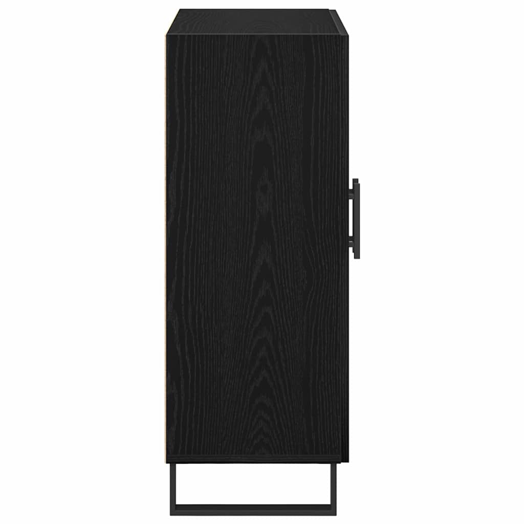 Vitrina Roble Negro 69,5 x 34 x 90 cm Madera contrachapada