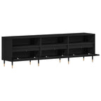 Mueble de TV con cajón Roble Negro 150 x 30 x 44,5 cm