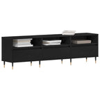 Mueble de TV con cajón Roble Negro 150 x 30 x 44,5 cm