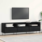 Gabinete de TV con cajón Roble Negro 150 x 30 x 44,5 cm