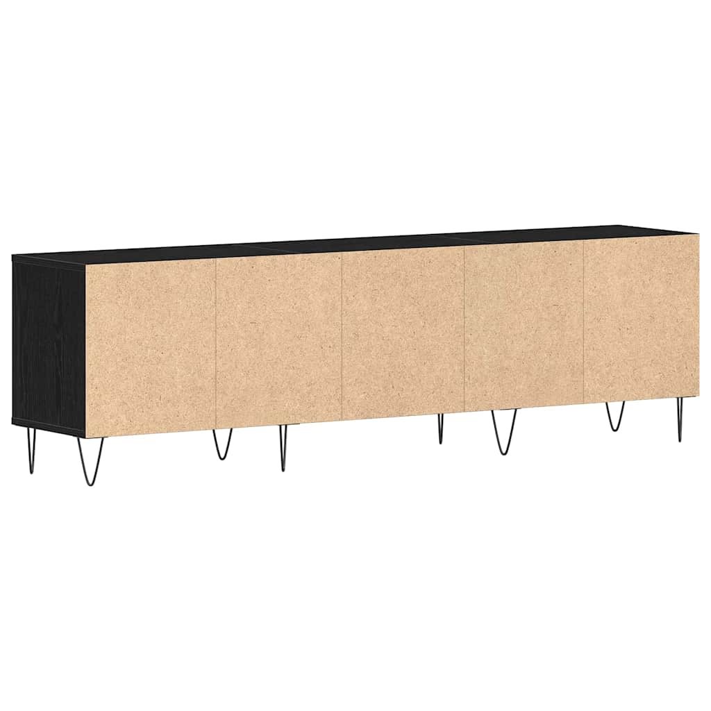 Gabinete de TV con cajón Roble Negro 150 x 30 x 44,5 cm