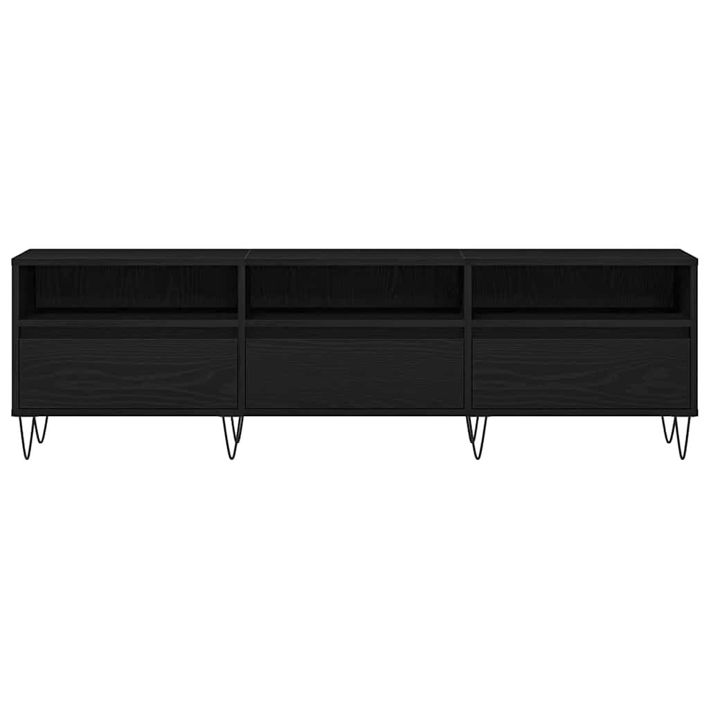 Gabinete de TV con cajón Roble Negro 150 x 30 x 44,5 cm