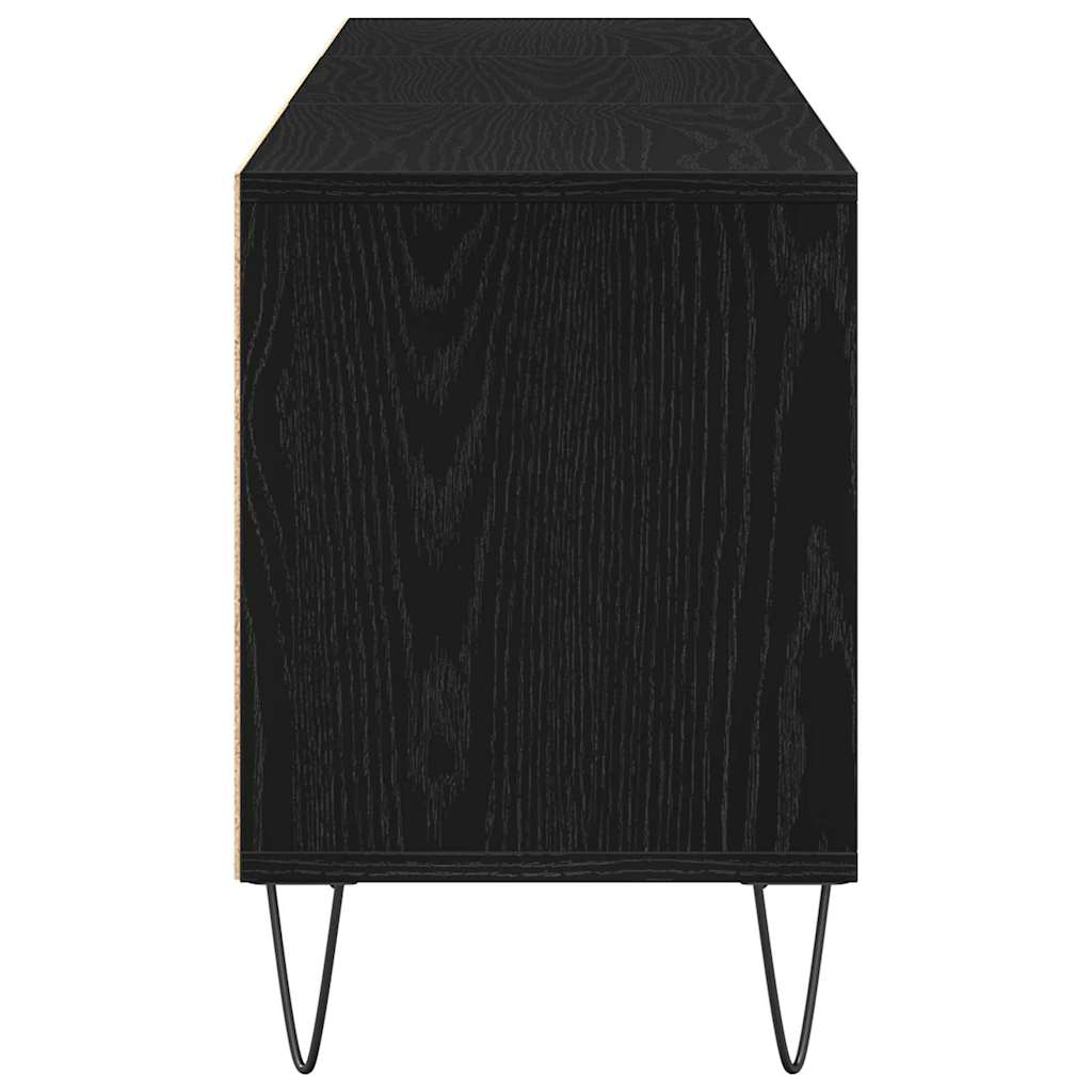 Gabinete de TV con cajón Roble Negro 150 x 30 x 44,5 cm