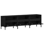 Gabinete de TV con cajón Roble Negro 150 x 30 x 44,5 cm