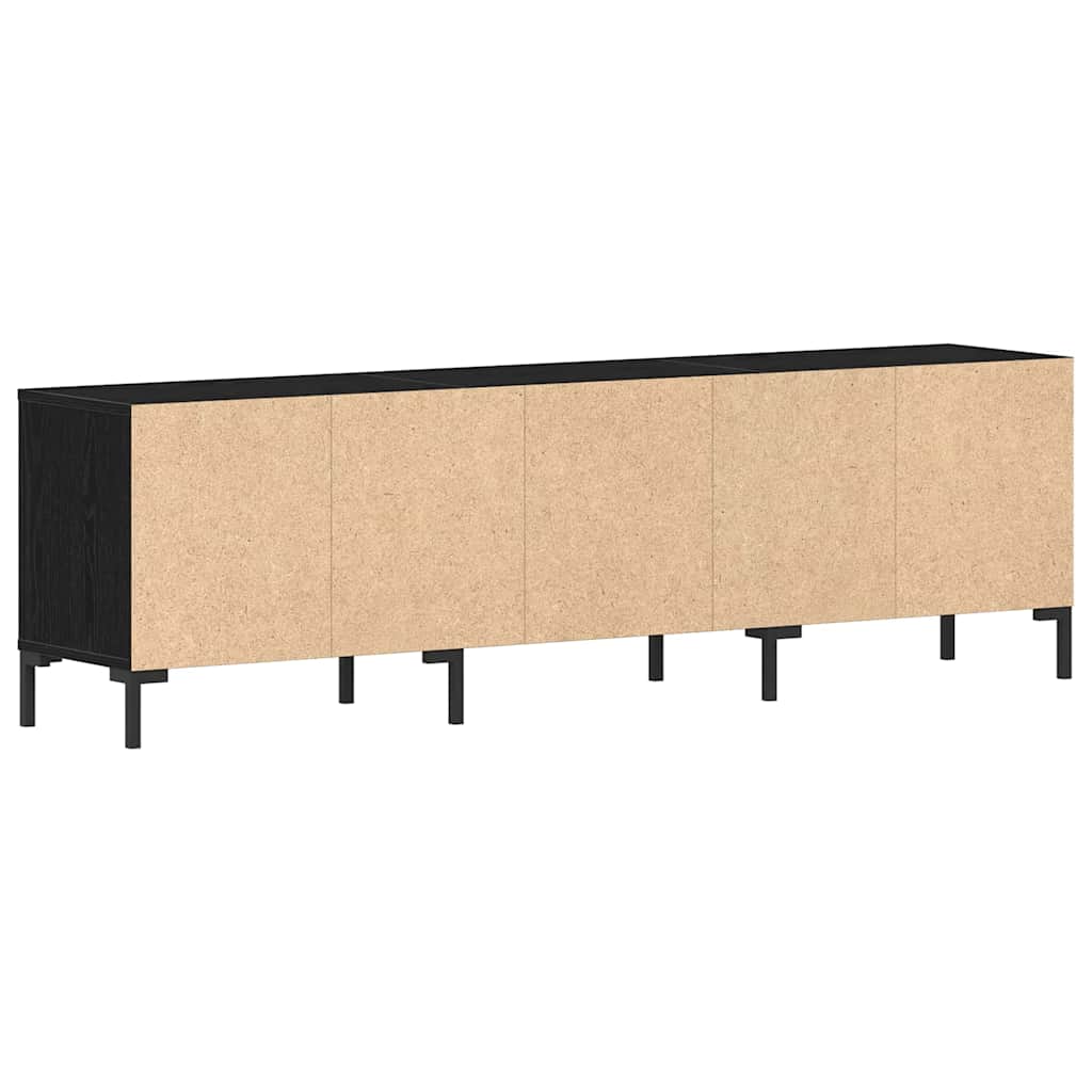 Gabinete de TV con cajón Roble Negro 150 x 30 x 44,5 cm