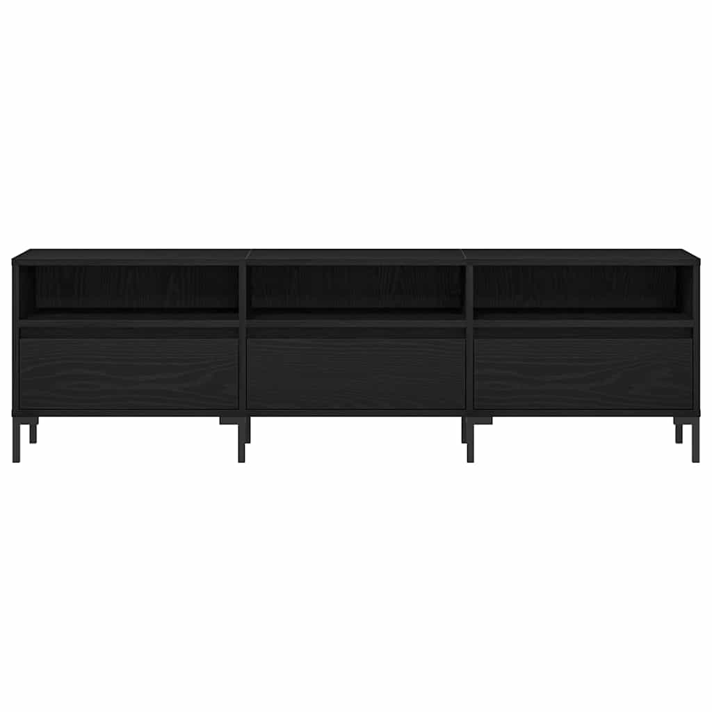 Gabinete de TV con cajón Roble Negro 150 x 30 x 44,5 cm