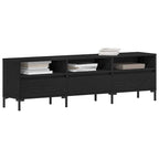 Gabinete de TV con cajón Roble Negro 150 x 30 x 44,5 cm