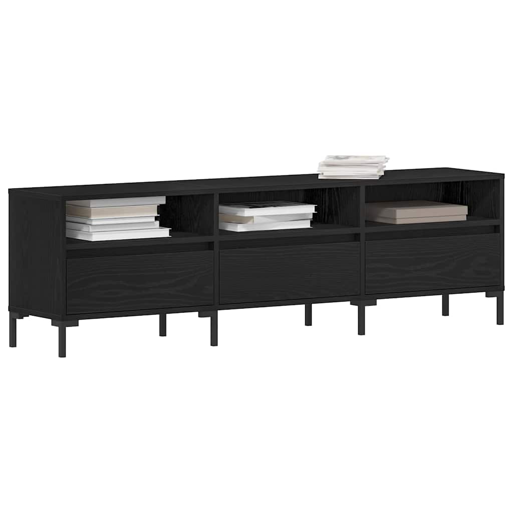 Gabinete de TV con cajón Roble Negro 150 x 30 x 44,5 cm