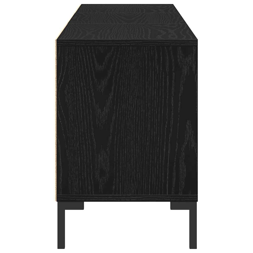 Gabinete de TV con cajón Roble Negro 150 x 30 x 44,5 cm