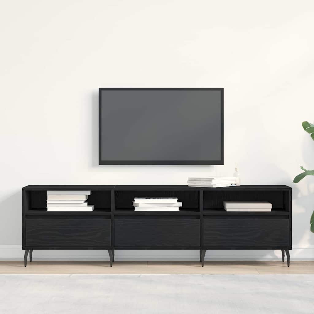 Mueble de TV Roble Negro 150 x 30 x 44,5 cm