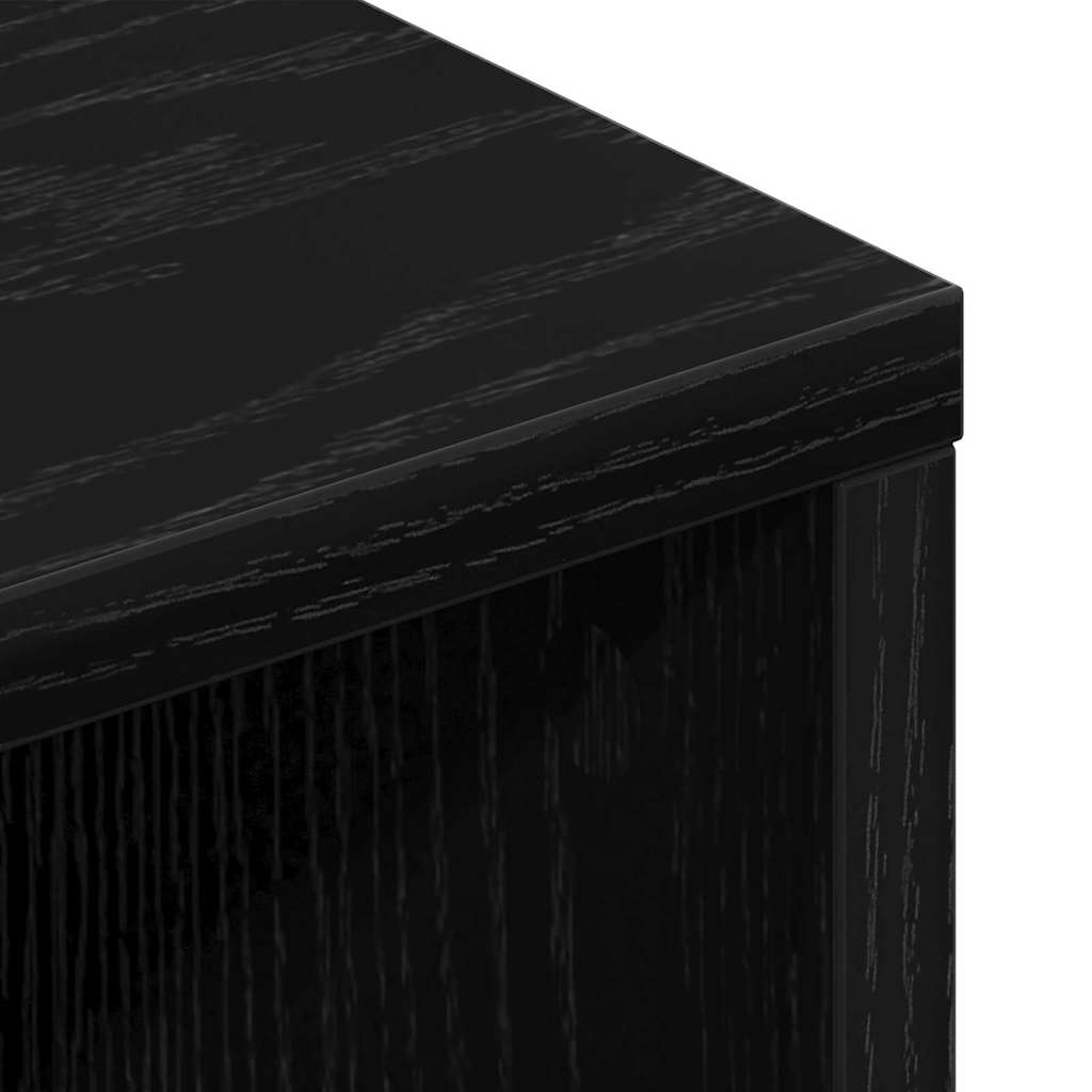 Mueble de TV con cajón Roble Negro 150 x 30 x 44,5 cm