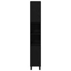 Gabinete de Baño con estante Roble Negro 30 x 30 x 190 cm