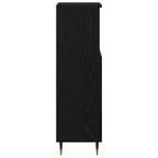Gabinete de Baño con estante Roble Negro 30 x 30 x 100 cm