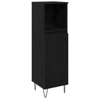 Gabinete de Baño con puerta Roble Negro 30 x 30 x 100 cm