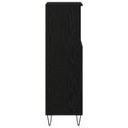 Gabinete de Baño con puerta Roble Negro 30 x 30 x 100 cm