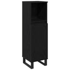 Gabinete de Baño con estante Roble Negro 30 x 30 x 100 cm