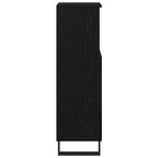 Gabinete de Baño con estante Roble Negro 30 x 30 x 100 cm