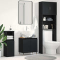 Mueble de lavabo para baño Roble Negro 58 x 33 x 60 cm