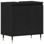 Mueble de lavabo para baño Roble Negro 58 x 33 x 60 cm