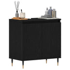 Mueble de lavabo para baño Roble Negro 58 x 33 x 60 cm