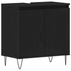 Gabinete de Lavabo para Baño Roble Negro 58 x 33 x 60 cm