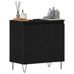 Gabinete de Lavabo para Baño Roble Negro 58 x 33 x 60 cm
