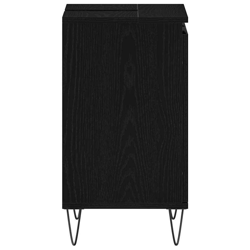 Gabinete de Lavabo para Baño Roble Negro 58 x 33 x 60 cm