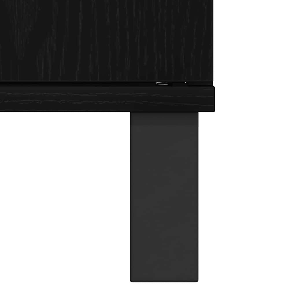 Gabinete de Lavabo para Baño Roble Negro 58 x 33 x 60 cm
