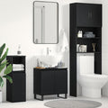 Gabinete de Lavabo para Baño Roble Negro 58 x 33 x 60 cm