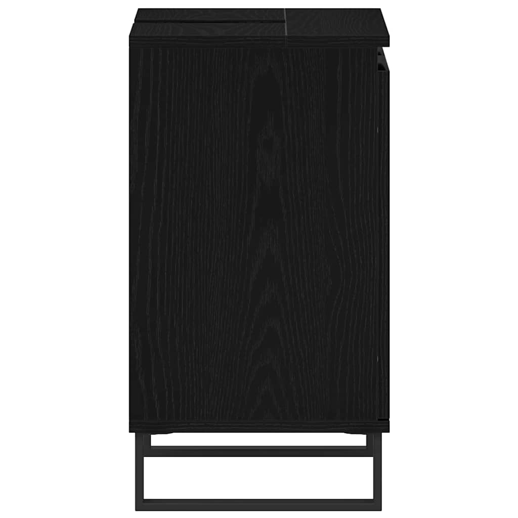 Gabinete de Lavabo para Baño Roble Negro 58 x 33 x 60 cm