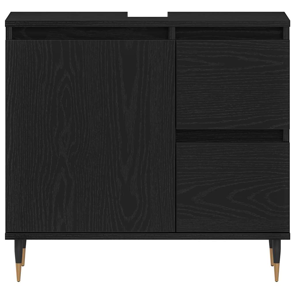 Gabinete de Baño con cajón Roble Negro 65 x 33 x 60 cm