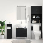 Gabinete de Lavabo para Baño Roble Negro 65 x 33 x 60 cm