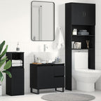 Gabinete de Lavabo para Baño Roble Negro 65 x 33 x 60 cm
