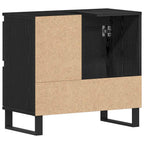 Gabinete de Lavabo para Baño Roble Negro 65 x 33 x 60 cm