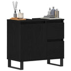 Gabinete de Lavabo para Baño Roble Negro 65 x 33 x 60 cm