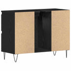 Gabinete de Lavabo para Baño Roble Negro 80 x 33 x 60 cm